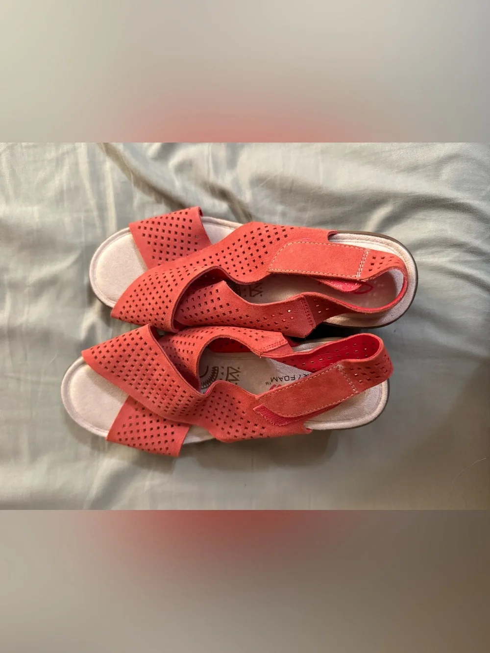 Skechers coral Perforated Wedge Slingback Sandals